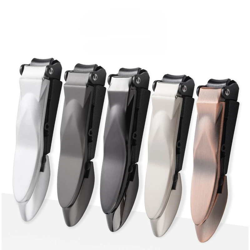 Anti-splash Nail Clipper with Nail Cather Cicada Bionics Toenail Stainless Steel Clippers 4 Color Options New Design