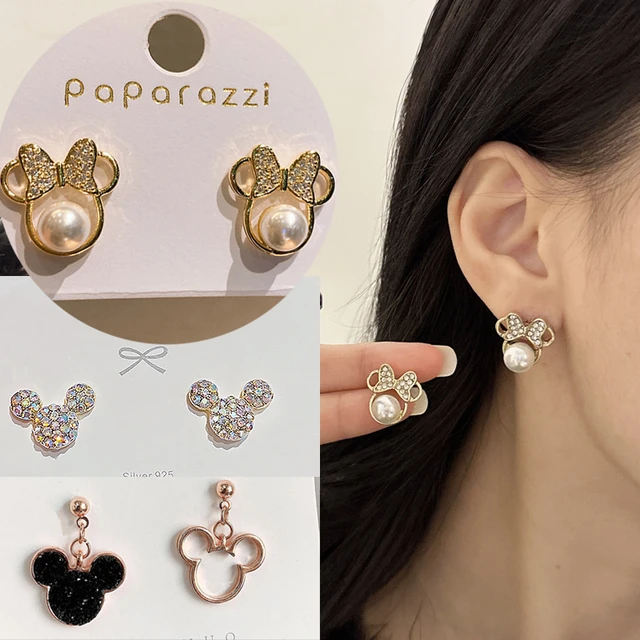 Boucles d'oreilles Minnie mouse - Or - Mickey mouse - Cadeau