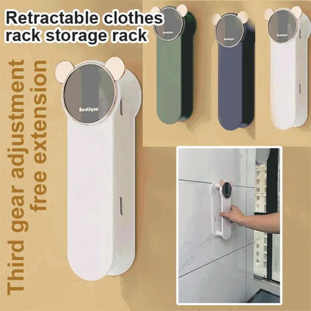 Összecsukható Függő Horgok Multifunkcionális Ruhák Fogas Horgos Körömmentes Fürdőszoba Kabáthorog Fali Fogasok - Image 3