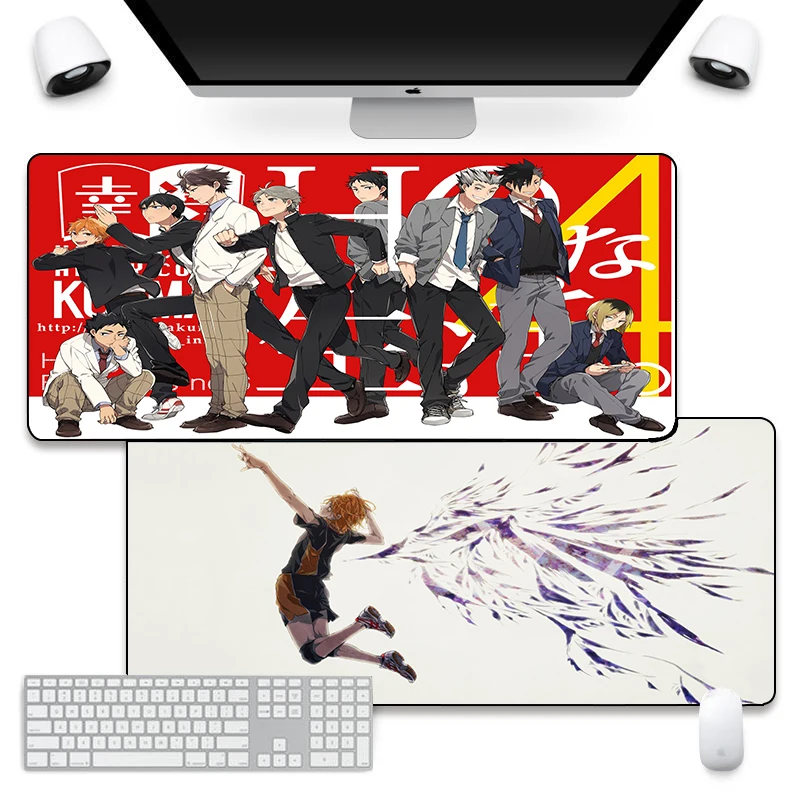

40*90CM Anime Haikyu XXL Long Mouse Pad Comtuper DeskMat Large Mousepad Carpet Gaming Accessoroes Laptop Gamer Keyboard MausMat