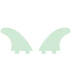Dual Surfboard Fin Set - Enhanced SUP Paddle Board Accessory (2 Pcs Jade)