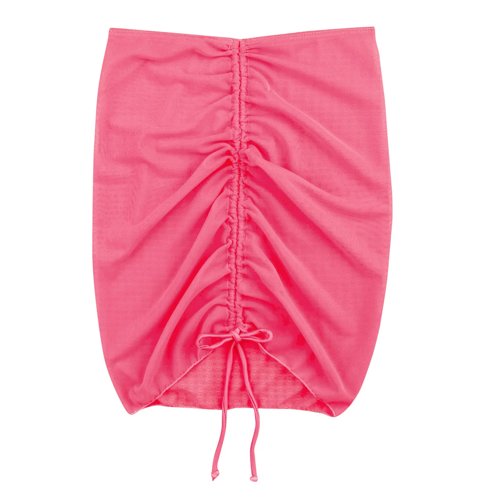 Women Sheer Beach Skirt Cover Up Beach Wrap Bikini Shiny Wraps Cover Ups For Swimwear Mesh Drawstring Mesh pareos de playa mujer swimsuit cover up swimsuit coverup