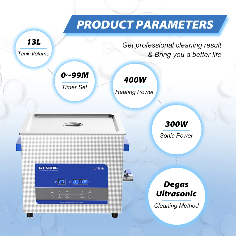 GTSONIC Ultrasonic Cleaner - 2L to 27L Digital Ultrasound Bath with Big Sale Price Description Image.This Product Can Be Found With The Tag Names Digital ultrasonic cleaner 6l, Ultrasonic cleaning machine 3l, Ultrasonic cleaning machine 6l