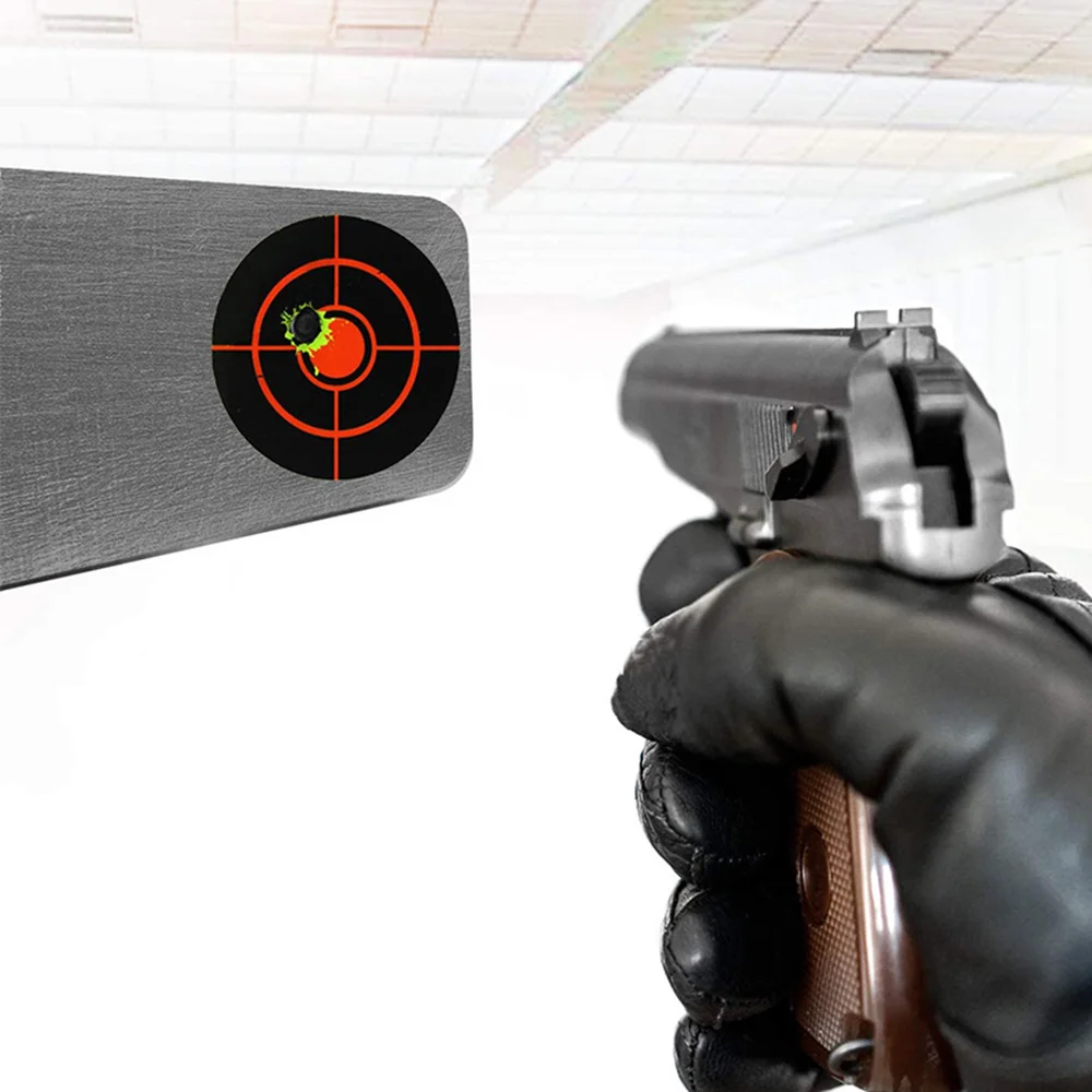 100 Pcs Yellow Red Shooting Exercises Splatter Targets Self Adhesive Shooting Stickers Shooting Target Training Supplies 3inch
