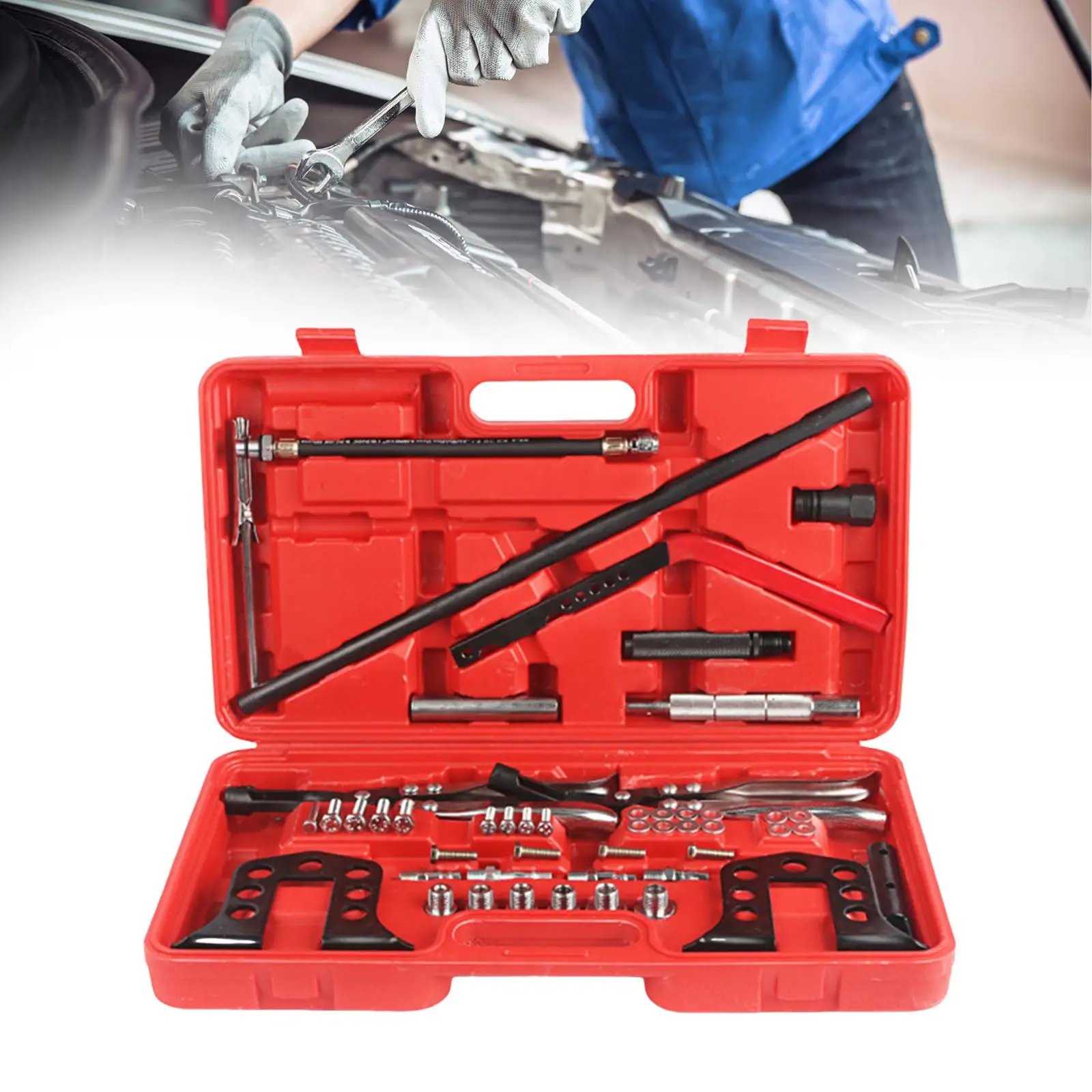 

Универсальный пружинный компрессор моторного клапана автомобиля, замена автомобиля, прочный металлический стержень, съемник уплотнения, установочный набор инструментов