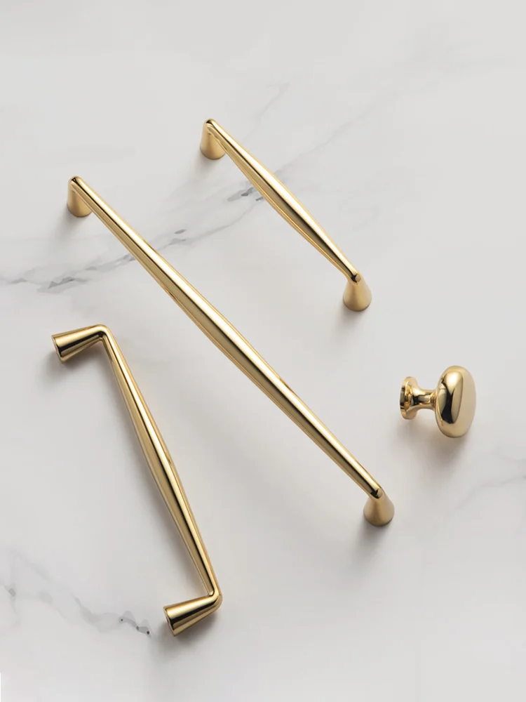 Vintage Retro Silver Zinc Alloy Handles Gold Knobs Black Affordable Luxury Pull