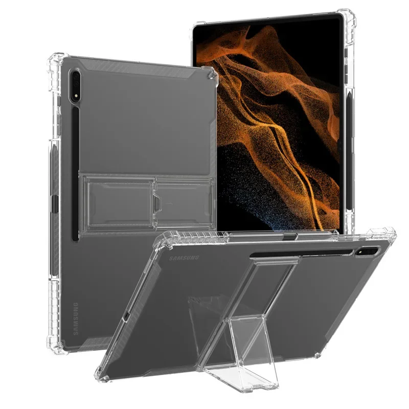 Soft Air-cushion Tablet Suporte Shell Estojo para Samsung Galaxy Tab s9 fe s8 s7 Ultra Plus s6 Lite a7 a9 a8 Capa Slot para Caneta