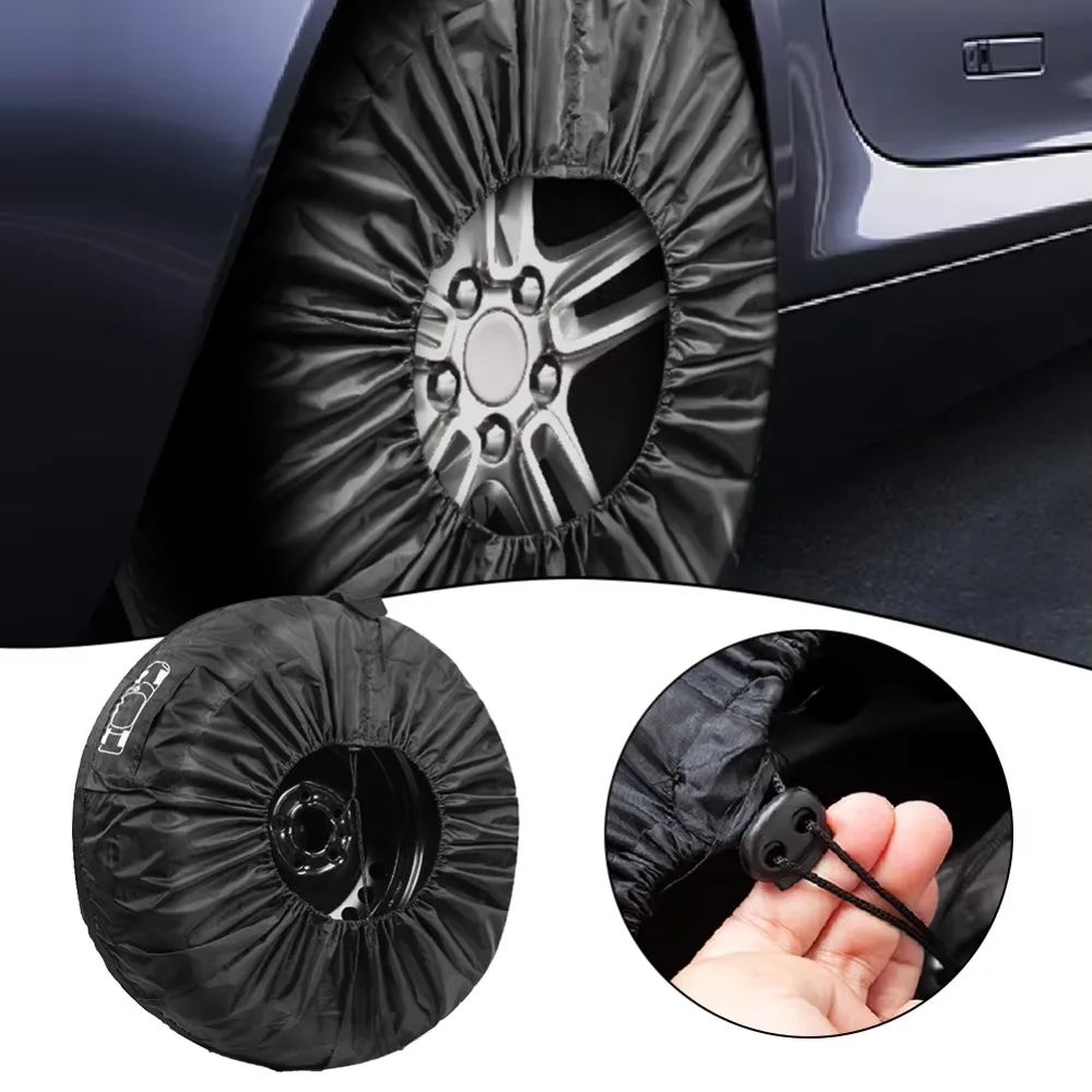 New Dust-proof Wheel Protection Cover Tote 210D Oxford Cloth Tire Cover Case 13-23inch Tire Storage Bag Car