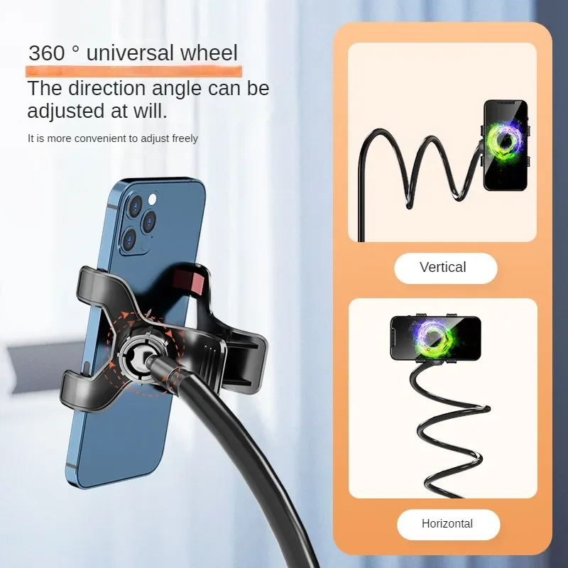100cm Phone Clip on Stand Holder with Grip Flexible Long Arm Lazy Bracket Mount Clamp for IPhone 15 Pro Accessories Phone Holder 3