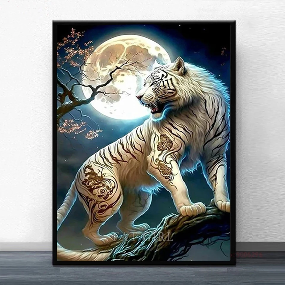 Tigre 3D Aux Pastels, Pintura por Maev'Art