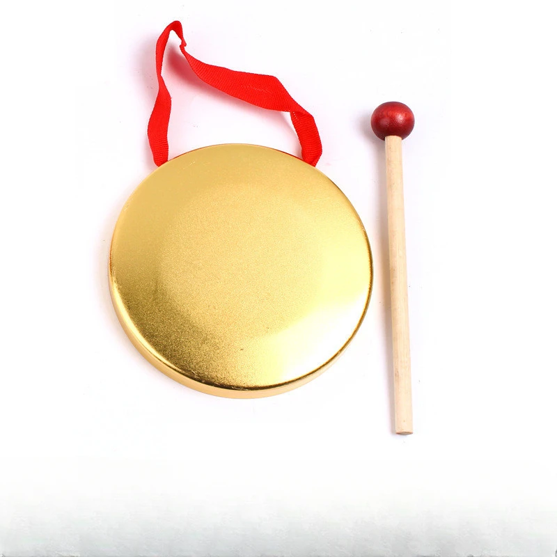 New 18 / 25/ 32 cm Hand Gong Cymbals Alloy Material Gong Chapel Opera Percussion Instrument with Round Play Hammer