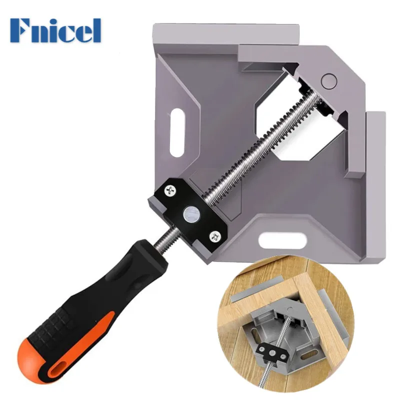 90 Degree Right Angle Clamp XINQIAO Angle Clamp Single Handle Corner Clamp with Aluminum Alloy Adjustable for Woodworking 