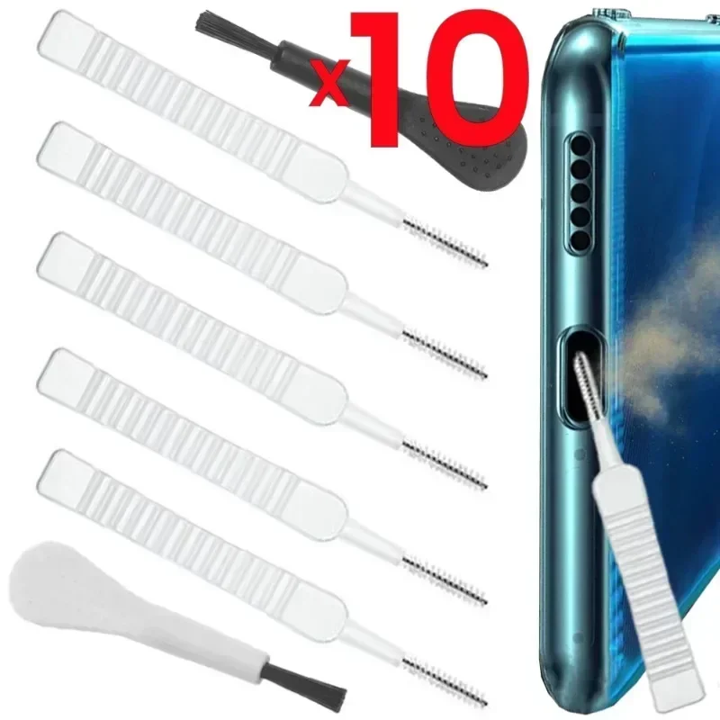 phone dust plugs 10-1Pcs charging port dust plug with cleaning brush for iPhone 17 16 15 14 Pro Max Plus Samsung Xiaomi IOS Type C cleaner set