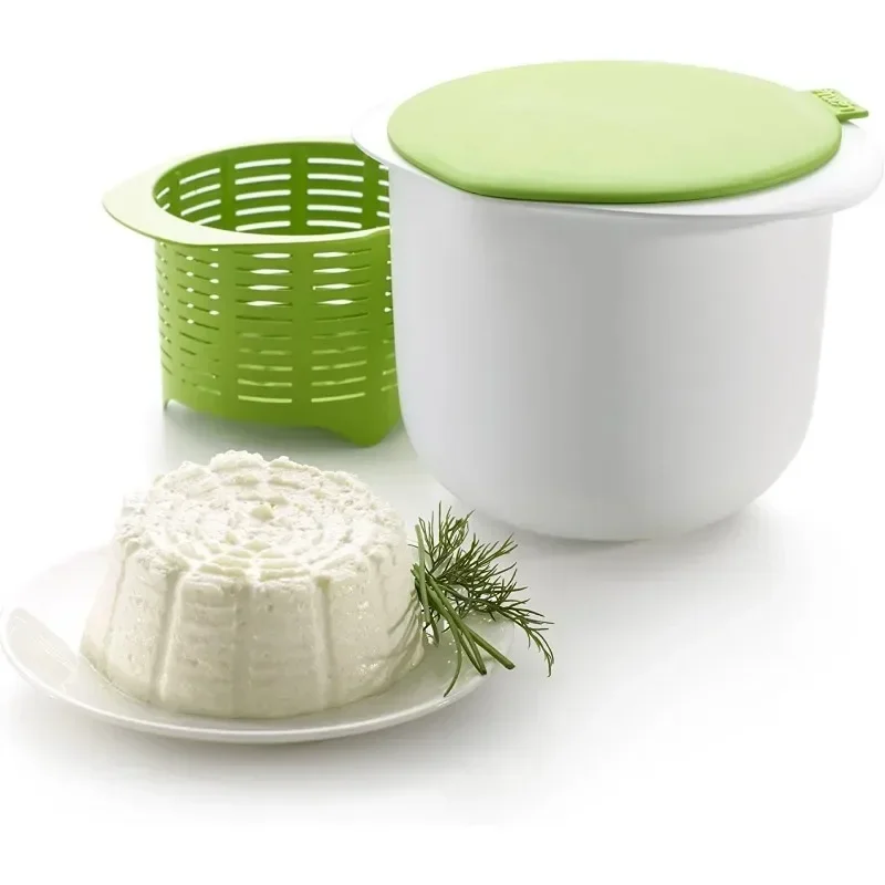 Microwave Oven Silicone Cheese Maker DIY Fresh Cheese Machine Cheese Whey Drain Filter Bucket with Cheese Recipe Kitchen Gadgets