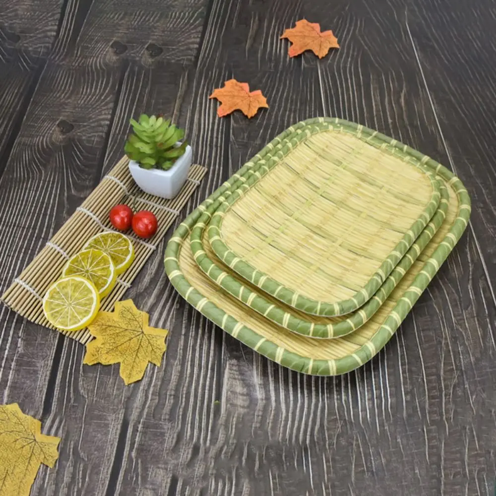 Thickened Melamine Barbecue Plate Imitation Rattan Woven Plate Creative Cutlery Restaurant Hot Pot Vegetable