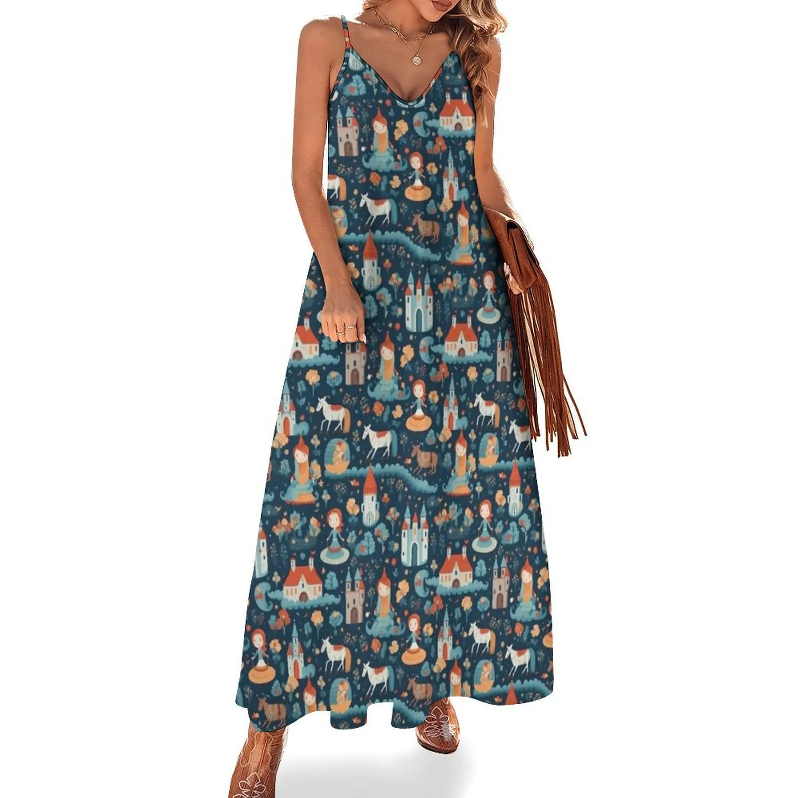 

Fantasy Land Sleeveless Dress luxury evening dress woman for wedding Women's skirt summer women's suit summer dress
