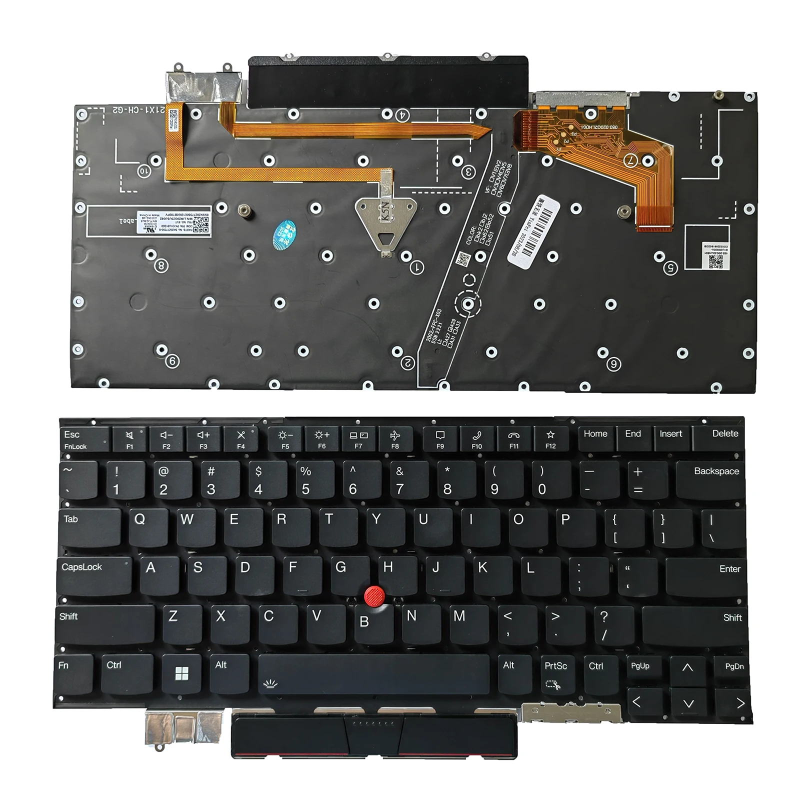 Tastiera Sostitutiva Per Laptop Con Layout Usa Per Lenovo Thinkpad X1 Carbon 9Th Gen 9 2021 X1C Sn20Z77386
