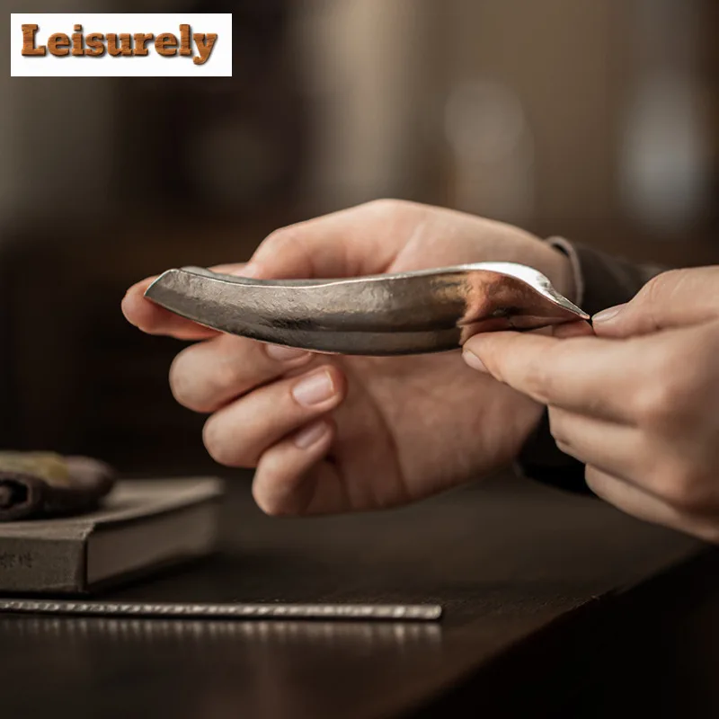 Hejian Titanium Tea Scoop Zen Tea Leaf Holder Shovel Chahe Household Awakening Tea Ladle White Tea Cha Supplies Ornaments Craft