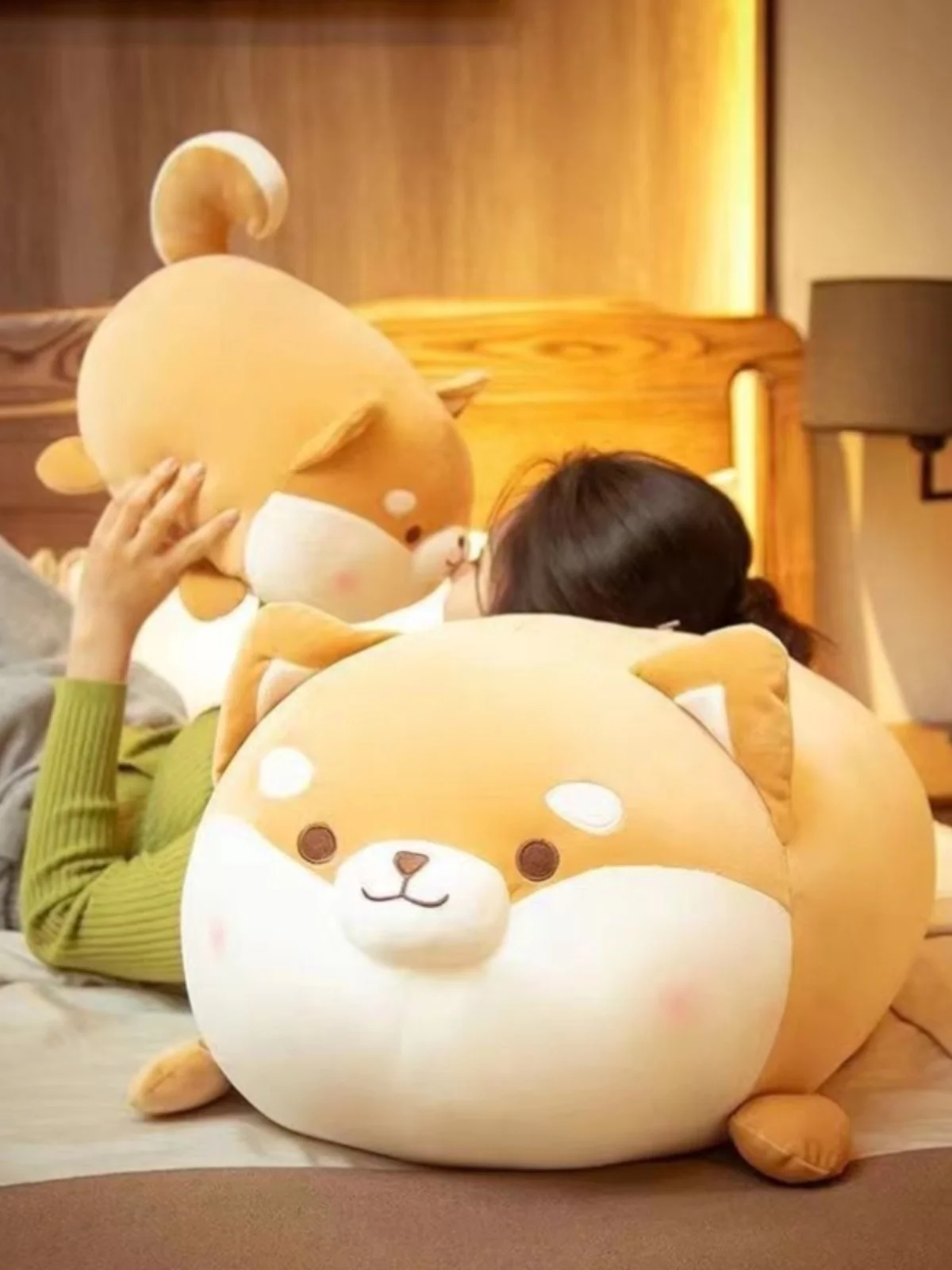 Plu Toy Dog Figure Corgi Pillow Cuion Birthday Gift Activi Gift Soft Stuffed Doll Universal G PP Cotton Filled