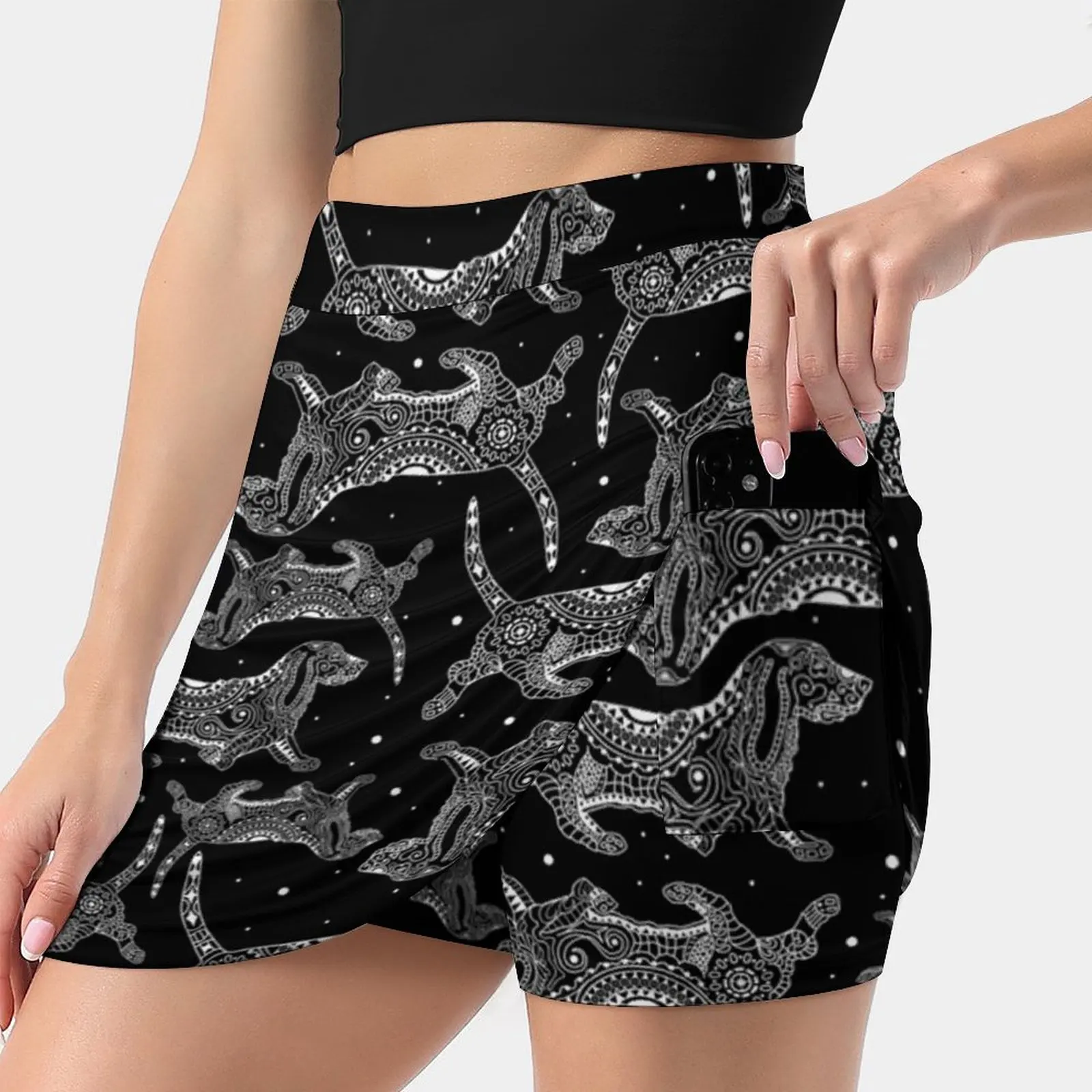

Basset Hound Pattern Women's skirt With Pocket Vintage Skirt Printing A Line Skirts Summer Clothes Basset Basset Hound Hound