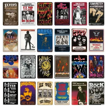 Rock N Roll Vintage Metal Sign 1