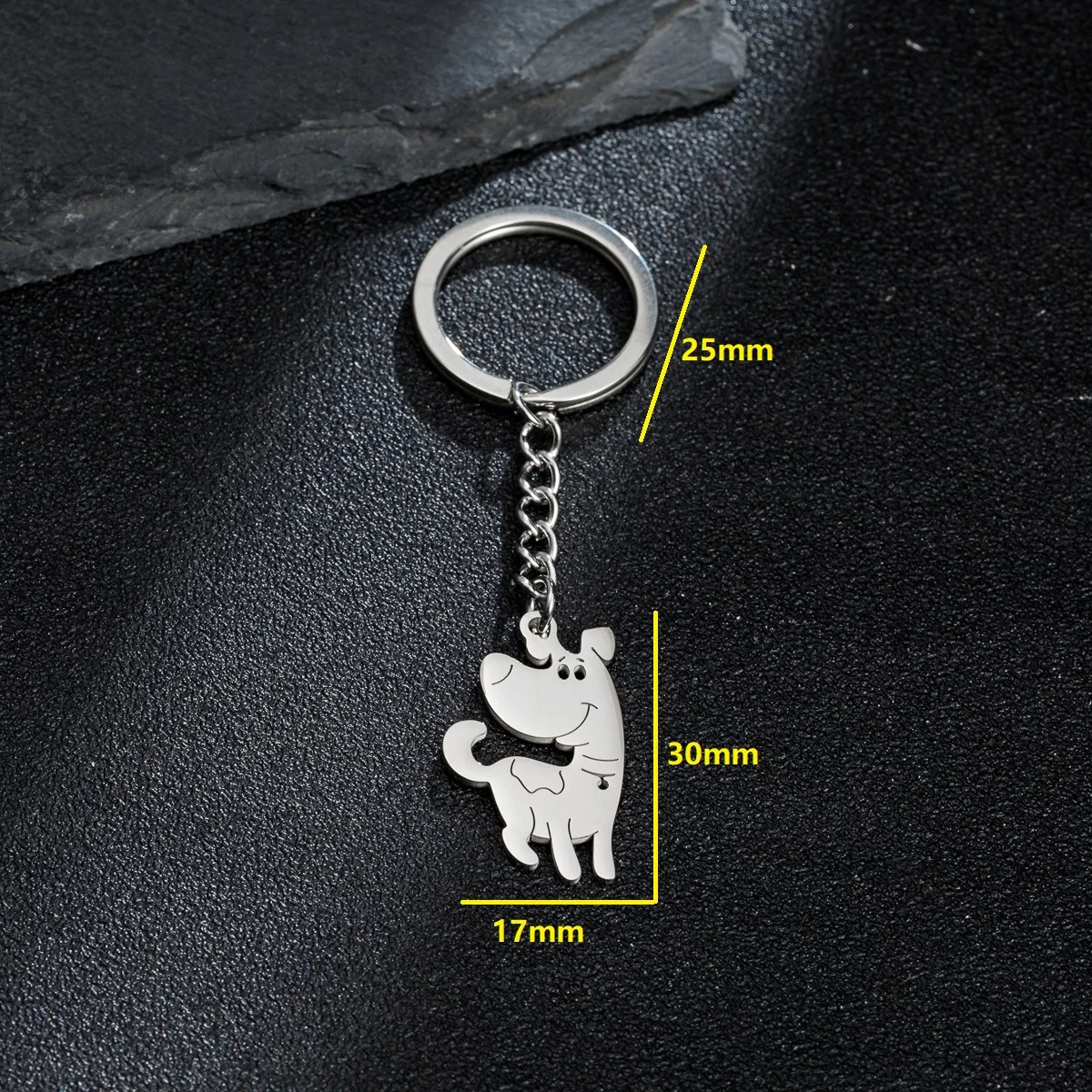 Niedlicher Schäferhund Schlüsselanhänger Charms für Mädchen Tier Memorial handgemachte Edelstahl Schlüsselanhänger Schlüsselanhänger kostenloser Versand Mädchen Geschenk – Detail 5