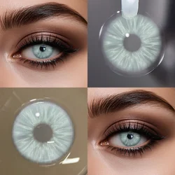 VisuaShow Metcolor Grey Soft Contact Lenses - Enhancing Daily Eye Beauty (Metcolor Green)