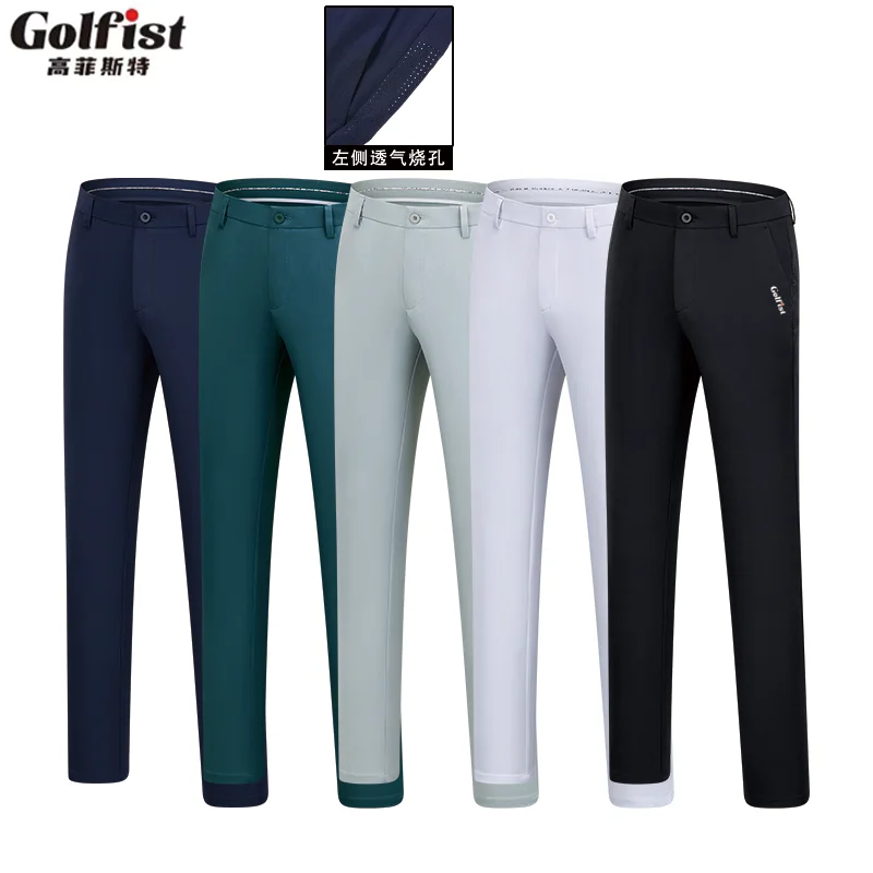 Golfist Golf Men Summer Slim Elastic Breathable Side Burning Hole Longs Trousers Sport Wear Clothes Gym Suit Casual Clothing