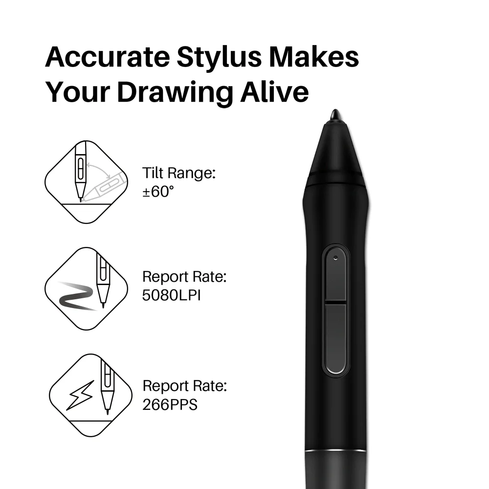 Huion Inspiroy ダイヤル Q620M グラフィックタブレット 8192 レベル