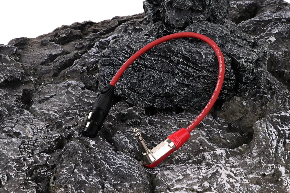 Rechtwinklig 6,35mm Zoll trs Buchse zu 3-poligem xlr Stecker/Buchse symmetrisches Signal Verbindungs kabel Viertel Zoll zu xlr Patchkabel – Detail 9