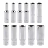 1pc Deep Socket 4/5/6/7/8/9/10/11/12/13/14mm Deep Socket Adapter 1/4inch Hex Socket Wrench Heads Ratchet Tool 4
