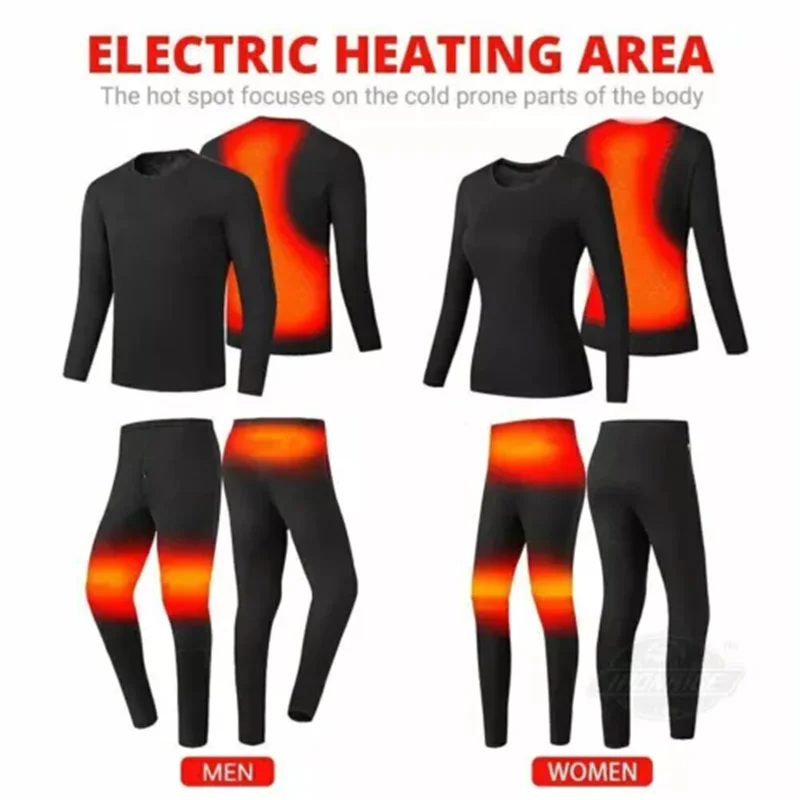 M-4XL Snowboarding Jackets Heating Fleece Lined Thermal Jacket Motorcycle Jacket Men Women Heated Suit USB Electric Thermal