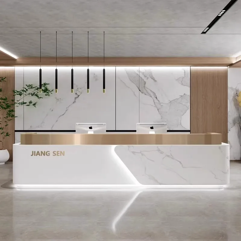 Club Corner Reception Desks Cash Register Luxury Commercial Reception Desks Front Mostrador Recepcion Beauty Salon Furniture luxury executive register reception desks office pulpit commercial reception desks club mostrador recepcion bar furnitures