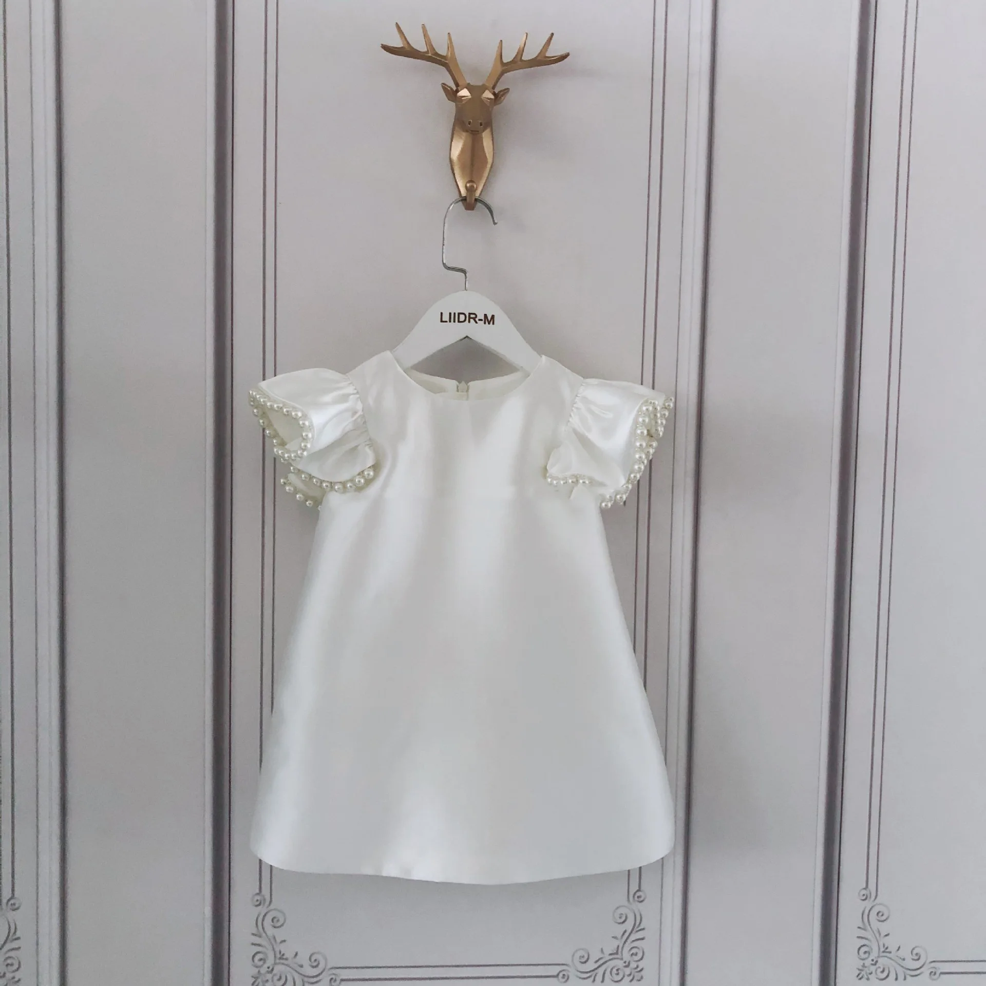 

Baby Spanish Lolita Princess Ball Gown Beading Design Birthday Party Christening Clothes Easter Eid Dresses For Girls