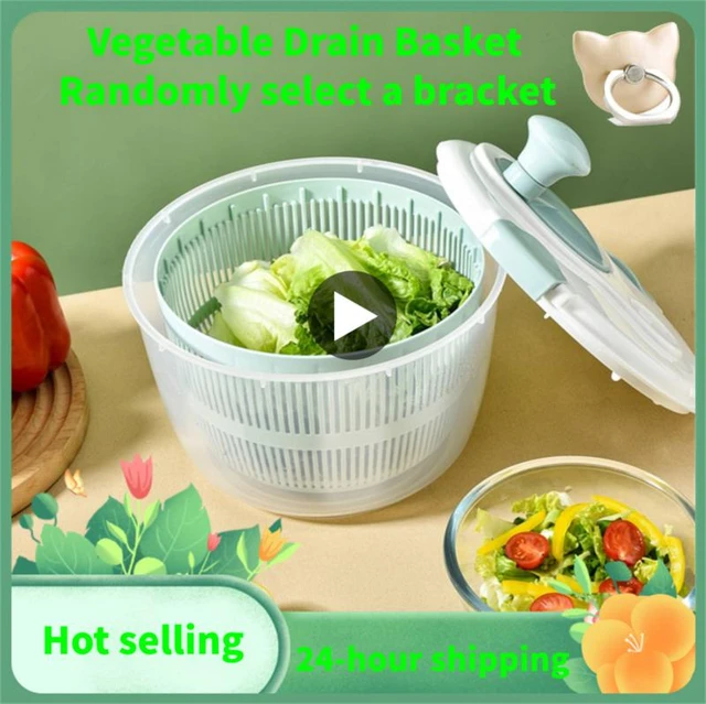 Deshidratador de verduras y hojas de lechuga, escurridor para lavar y secar  verduras - AliExpress