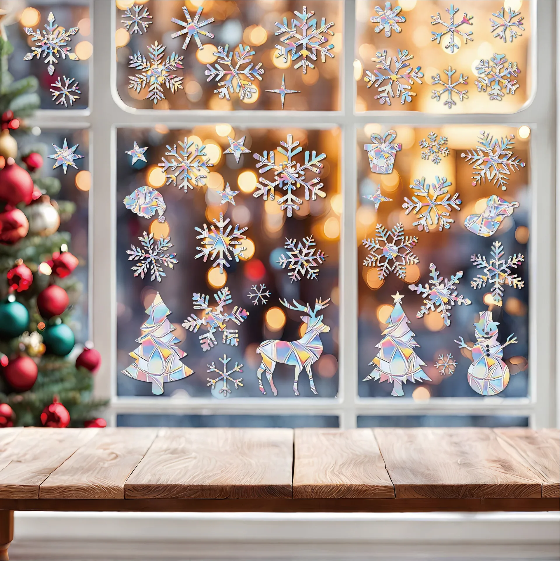 Wall Stickers Window Stickers New Rainbow PVC Leaves Static Window Stickers Prism Electrostatic Glass Stickers Suncatcher Sticker Home Wall Decal Decor wall stickers,window stickers