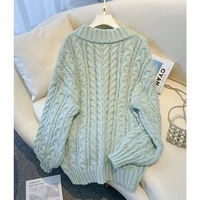 MEXZT Harajuku Sweater Women Fashion Oversized Pink V Neck Knitted Pullovers Korean Long Sleeve Knitwear Winter Casual Jumpers - Image 6
