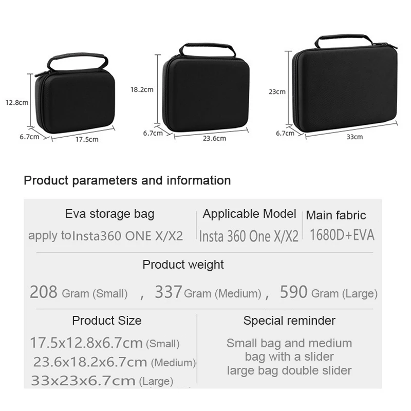 Insta360 ONE X/X2 용 휴대용 보관 케이스, 보관 패키지, 핸드백 액세서리, 파노라마 카메라 핸드백, 액세서리 상자, 1 개