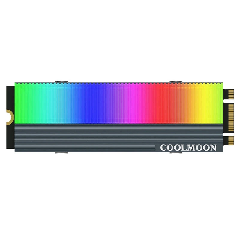 

COOLMOON M.2 SSD Heatsink Aluminum Alloy NGFF 2280 NVMe Solid State Drive Cooler for Desktop PC Computer SSD Hard Disk Radiator