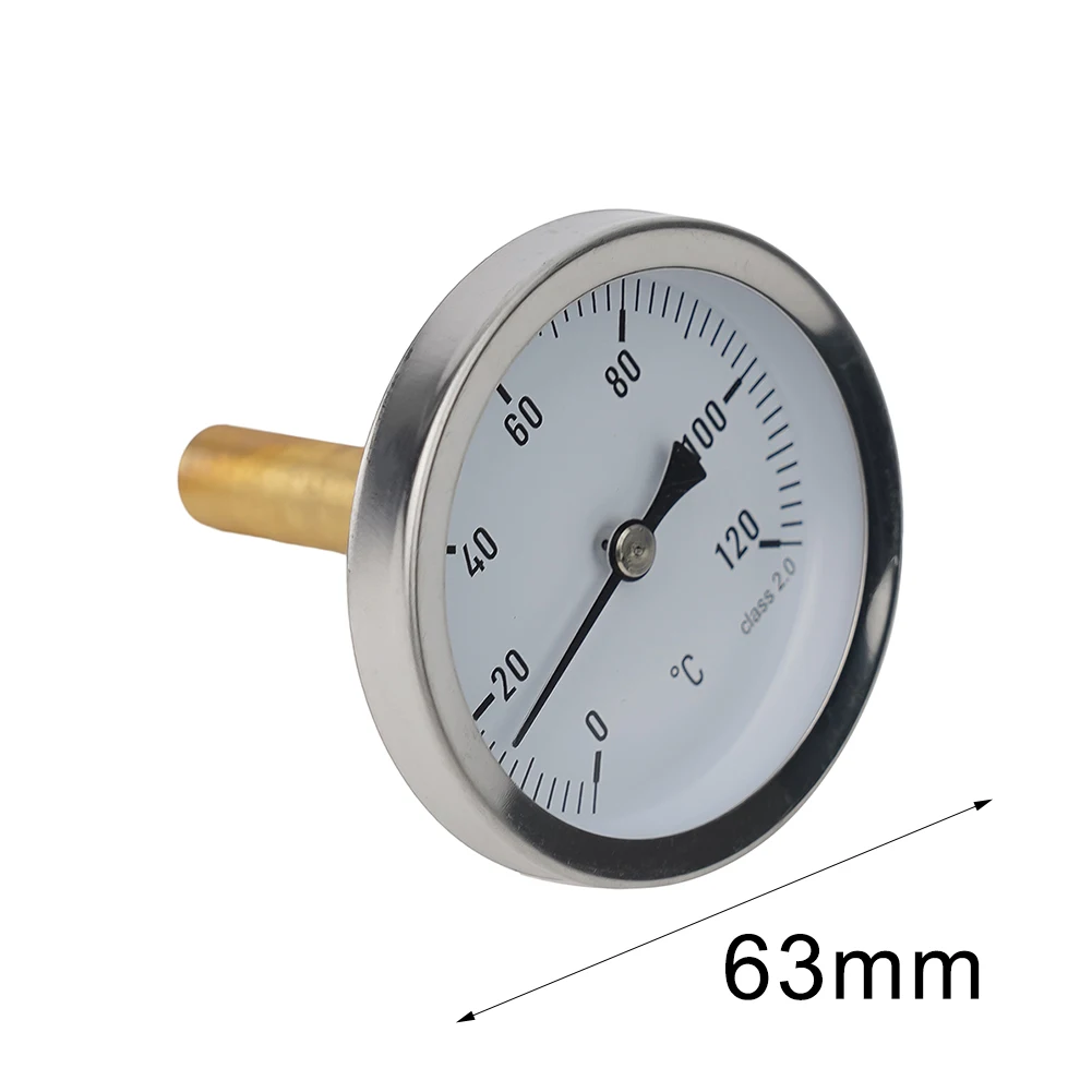 Analoges Wassertemperaturanzeige, 63 mm Zifferblatt, 0 bis 120 °C, mit Kupferhülse für zentrale Heiztöpfe, Grills und Räucherhäuser – Detail 11