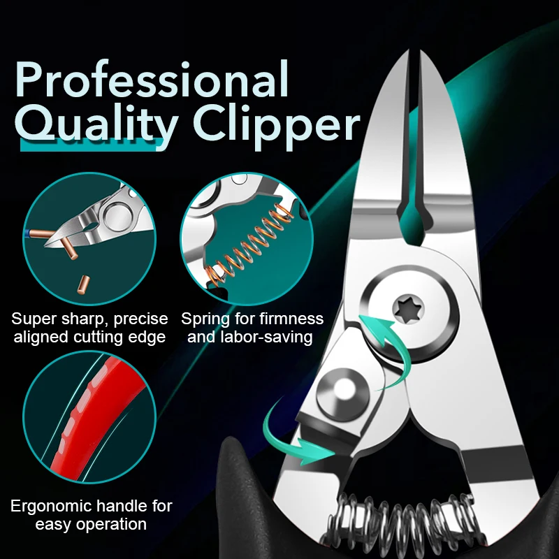 Nail Clipper Nail Clippers Toe Nail Clipper Ingrown Toenail Clippers Professional Curved Blade For Paronychia Hard Thick Nail Cutters Treatment Scissors Manicure Tool 1Pcs