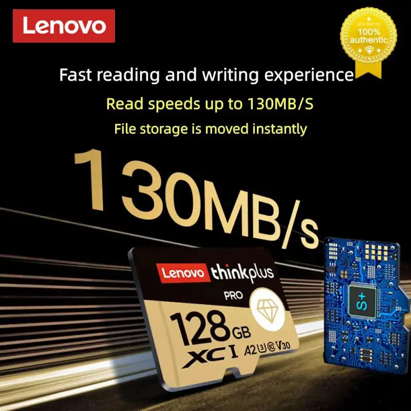 Scheda Di Memoria Lenovo Micro Tf Sd Card Class10 U3 Ad Alta Velocità 130 Mb/S Cartao De Memoria Memoria Memoria Flash Sd Per Fotocamera Drone Phone