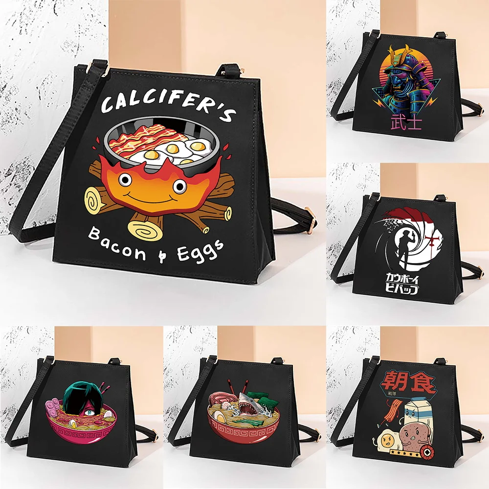 

Animated Pattern Square Bags 2023 New Korean Style Wild Tote Bag Fashion Shoulder Messenger Bag for Women's Bag Out Cosmetic Bag