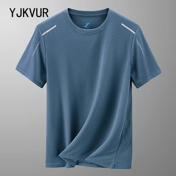 YJKVUR 2026 Summer Men’s Quick Dry Moisture Wicking Crew Neck T Shirts Mesh Athletic Running Gym Workout Short Sleeve Tee Tops 1