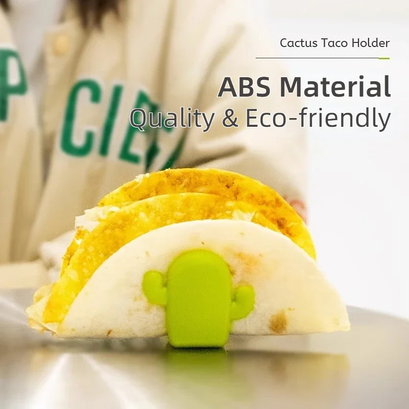 Joie Taco Holder Plastic Taco Holder Rack BPA Free Tortilla Pancake Stand Cactus Shape Sanitary Materials Kitchen Tools