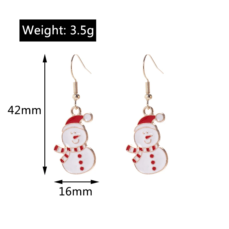 Leslie Hot Merry Christmas Ohrringe Weihnachtsmann Hirsch Baum Stern Glocke Schneemann Ohrringe Anhänger Frohes Neues Jahr Schmuck Geschenke – Detail 32