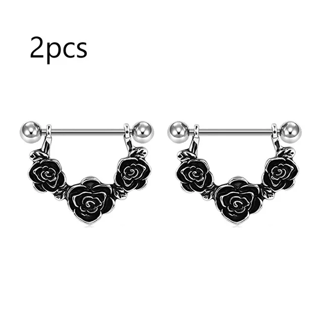 8 Paia Piercing Capezzolo Acciaio Chirurgico - Set Con CZ, Cuori E Farfalle Per Donne