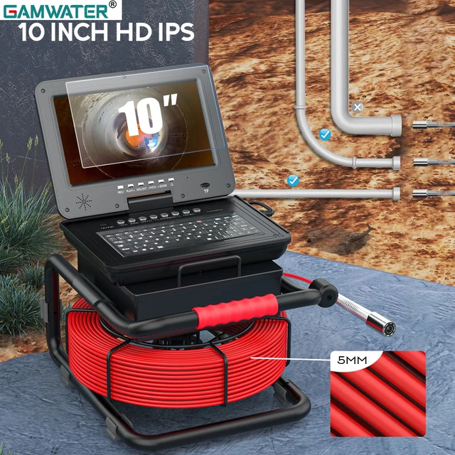 10 7MM 50-100M Sewer Pipe Inspection Camera with 512HZ 1080P