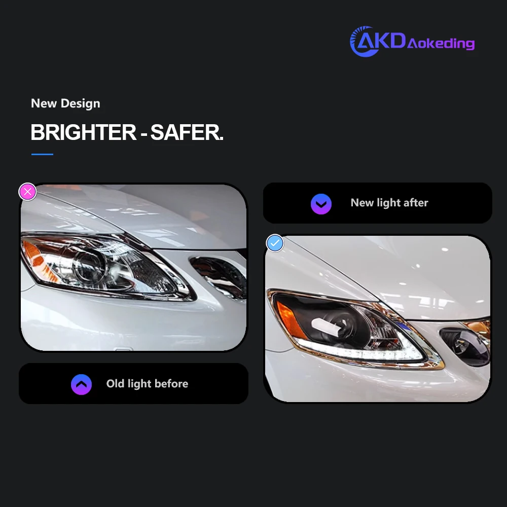 Lexus-LED車のヘッドライト,Xus gs 2004-2012 gs300 gs350用
