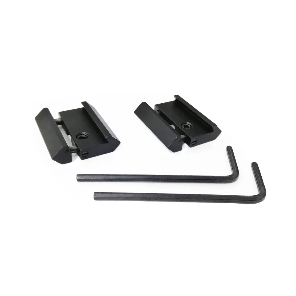 Scope Mount Adapter Rail Adapter Threaded Adapter Aluminum Alloy Lightweight Portable 11mm to 20mm Snap-in Adaptor Dovetail Picatinny Weaver Adapter 2pcs For Scope Mount